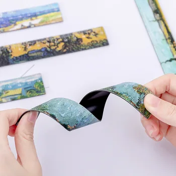 

1 pcs/lot magnetic soft rulers Kawaii Small fresh painting drawing template lace Sewing Ruler stationery office school