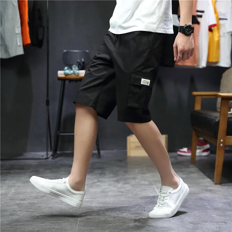 2019 New Men's Summer Outdoor casual Tooling shorts Korean version Teenagers solid color cotton pants pantalones cortos hombre 2019 New Men's Summer Outdoor casual Tooling shorts Korean version Teenagers solid color cotton pants pantalones cortos hombre