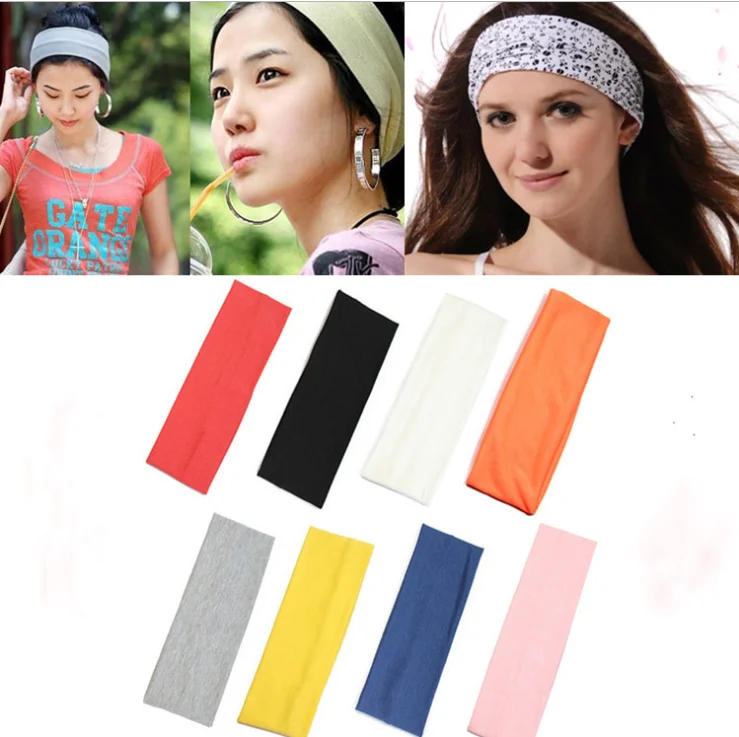 New Fashion Women Ladies Sport Sweatband Headband Yoga Gym Stretch Basketball Hair Band Headwear Black White Pink Red pink hair clips