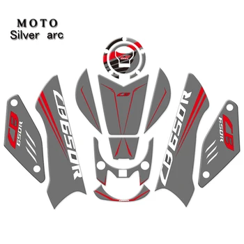 

Motorcycle 3D Carbon print Sticker Emblem Protective Tank Pad Cas Cover For HONDA CB650R CB 650R 2019 print+ Glue making
