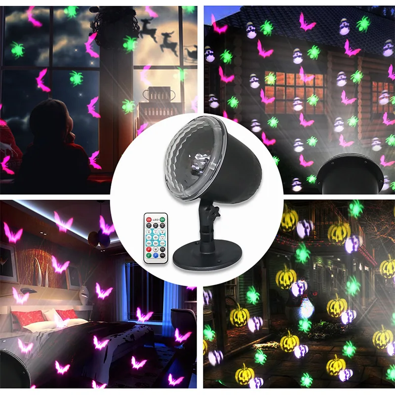 

Window Wonderland Halloween Projector Pattern Light Party Light Laser Snowflake Film Projection Laser Stage Light Window Project