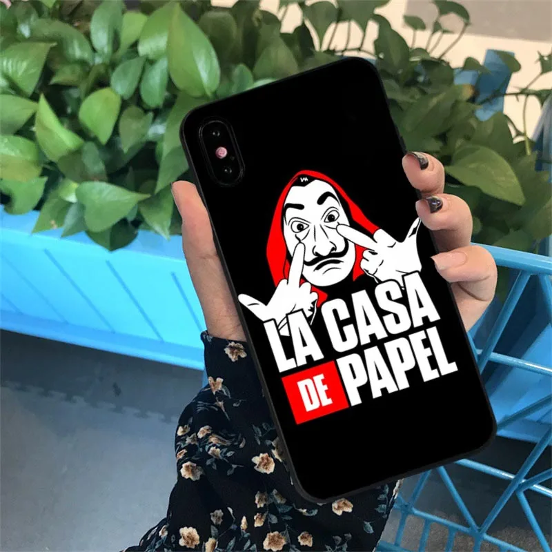 JAMULAR La Casa De Papel Money Heist чехол для телефона для iPhone XS MAX 11 Pro XR X 7 8 6 6s Plus Модный черный мягкий матовый чехол