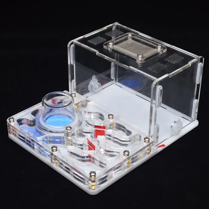 White DIY Acryl Ant Farm Flat Ant Nest Ant House for Pet Anthill Glass Moisturizing Water Tower Workshop Feeding Area 12*15*7.5cm - Color: White