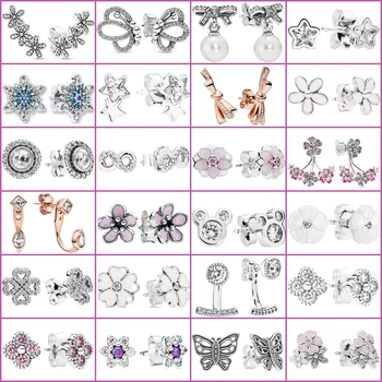

LISM 2019 New 100% 925 Sterling Silver Winter Series Earrings Valentine's Day Gift High Quality 1: 1 Jewelry Free Shipping