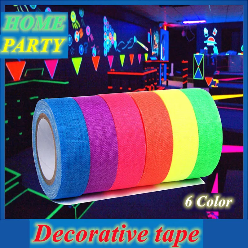 

Флуоресцентная лента, самоклеящаяся черная ламсветильник, реактивная лампа, предупреПредупреждение ющая лента безопасности для украшения...