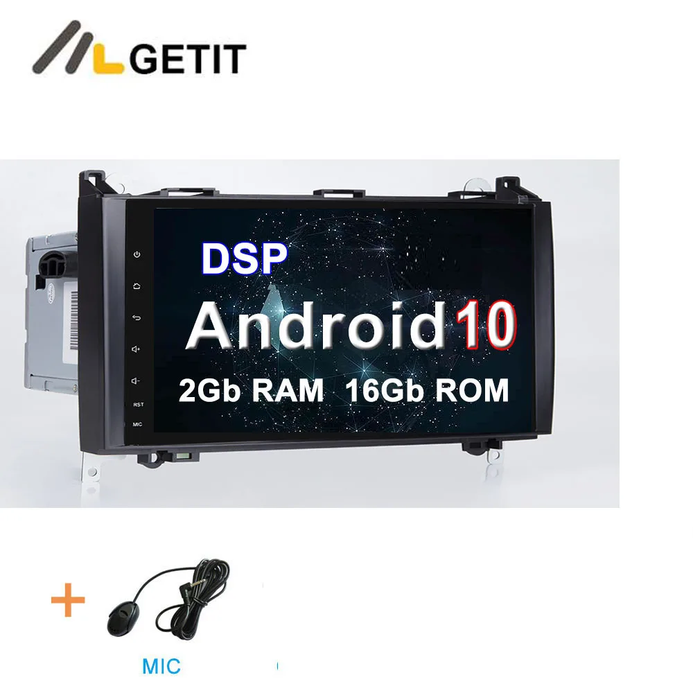 DSP " Android 10 Автомобильный мультимедийный Радио стерео плеер gps для Mercedes Benz/Sprinter/B200/W245/B170/W169 - Цвет: 2G-RAM 16G-ROM DSP