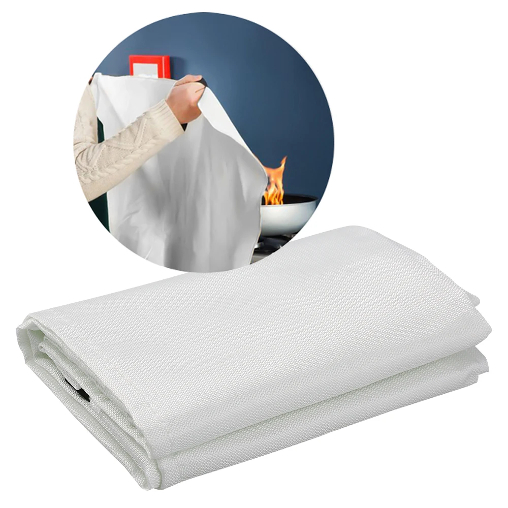 

1M x 1M Fire Blanket Fiberglass Fire Flame Retardant Emergency Survival Fire Emergency Blanket Fire Shelter Safety Cover