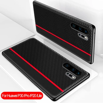 

For Huawei P30 Pro Case Carbon Fiber Leather Protection Cover for Huawei P40 P30 P20 Lite Mate 30 20 Pro Honor V30 Pro Case