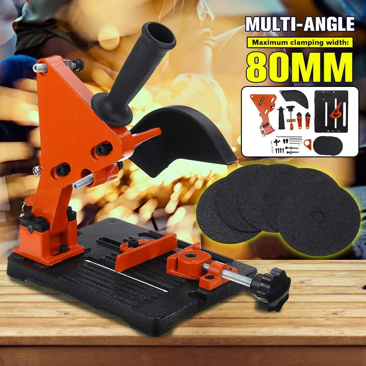 

220V Universal Angle Grinder Stand Bracket Holder Multi-angle Adjustable Metal Cutting Machine Support Power Tools Accessories