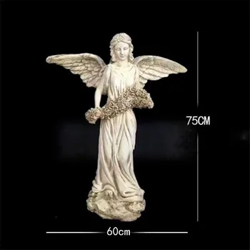 

75CM European Creative Angel Statue of Liberty Art Sculpture FRP Crafts Home Decoration Accessories Wedding Decoration A911