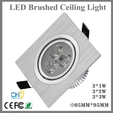 5 шт./партия квадратный 3x1 Вт 3x2 Вт потолочный светильник 3 Вт 6 Вт 9 Вт светодиодный прожектор