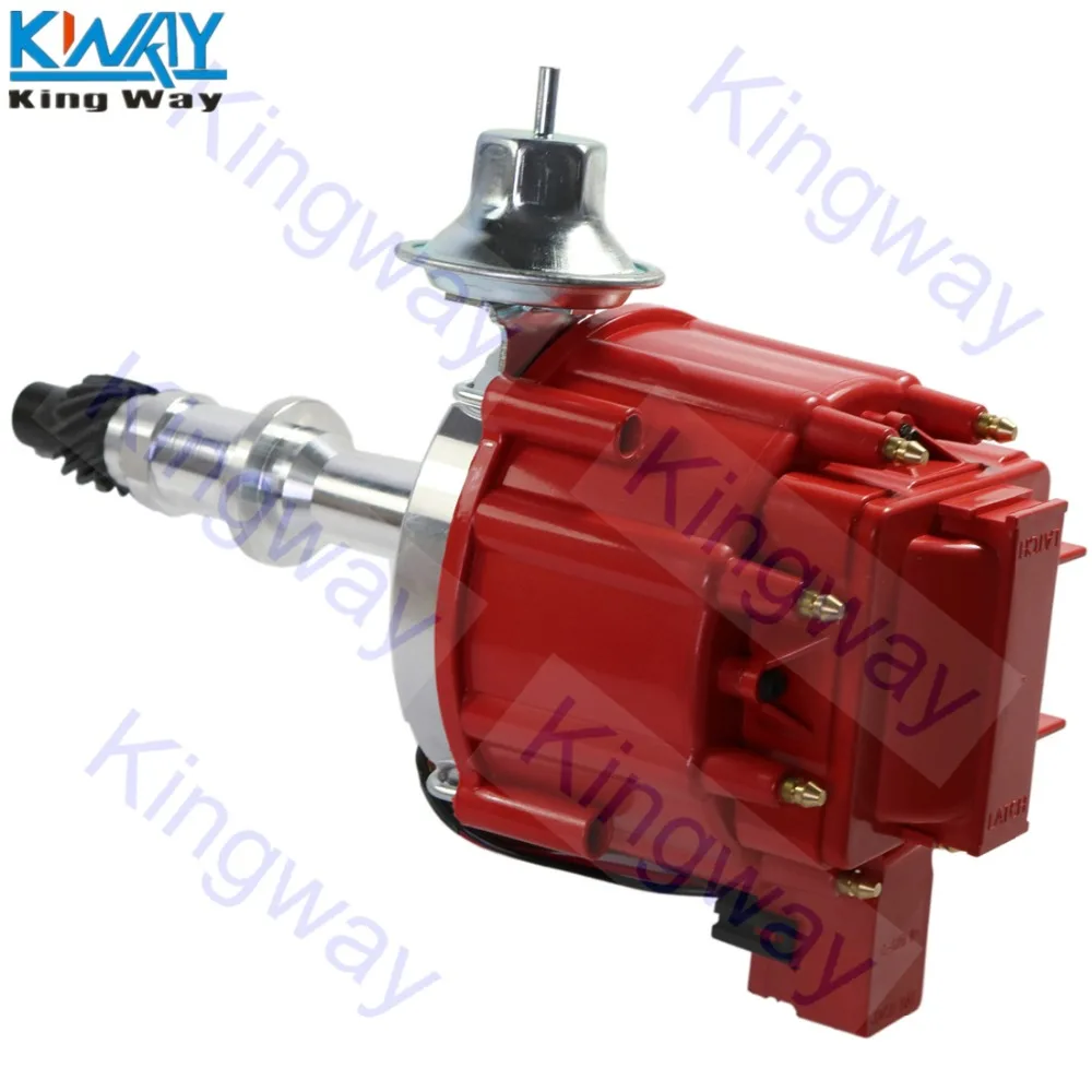 King Way-Red cap Hei распределитель подходит для Pontiac 301 326 389 400 421 428 455 V8 двигателей