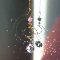 Prism Suncatcher,Hanging Window Crystals,Rainbow Light Catcher,Crystal Sun 50mm Catcher,Summer Gift,Octagon Beads 4