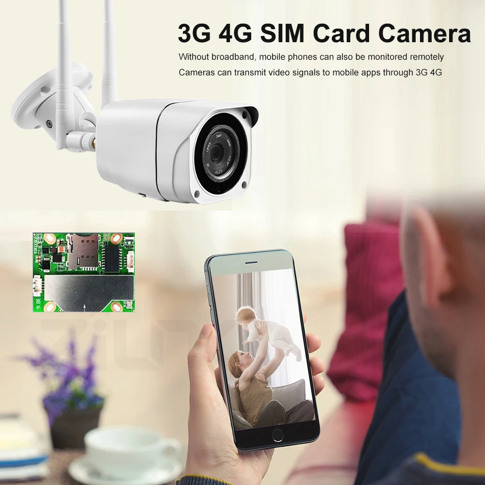 ZILNK 3g 4G wifi камера 1080P 960P беспроводная наружная IP камера безопасности GSM P2P H.264 Onvif APP CamHi