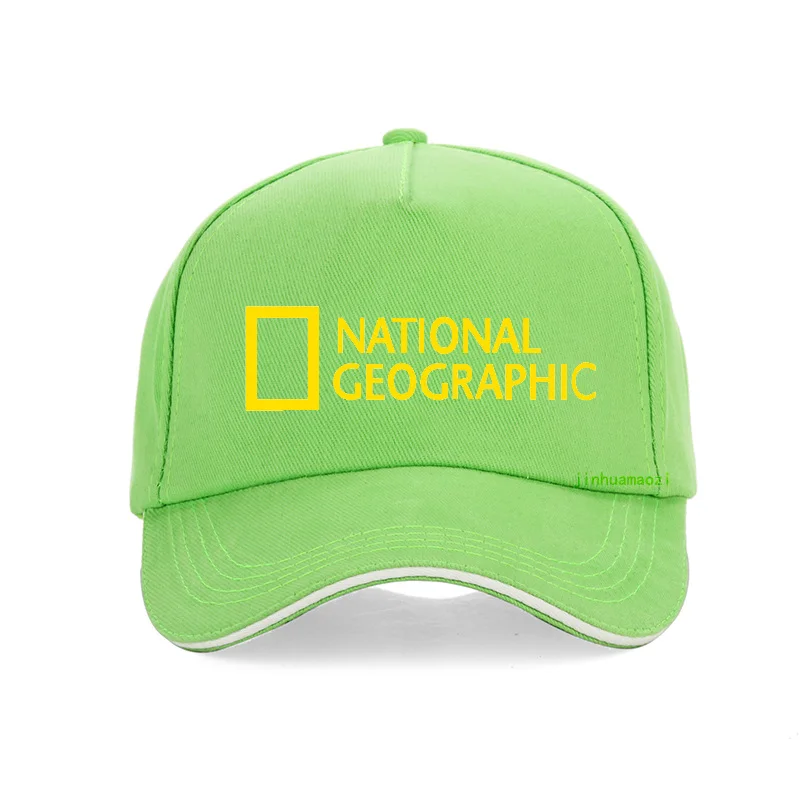 Зеленый NATIONAL GEOGRAPHIC CHANNEL печати бейсболки женские мужские хип хоп Регулируемая бейсбольная шапка Harajuku gorra hombre bone - Цвет: Зеленый