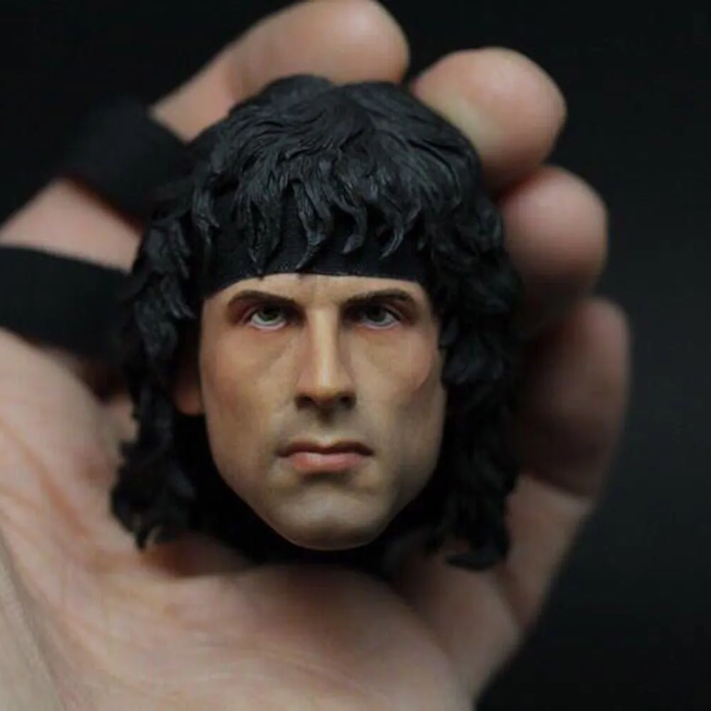 

In Stock 1/6 Scale Male Figure Accessory First drop of blood Rambo God of the Jungle Head Sculpt Carved for 12'' Body