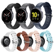 Кожаный ремешок для samsung Active2 44 мм 40 мм SM-R820 R830 R500 R600 R810 Galaxy Watch 42 Active 2 наручный браслет ремешок для часов