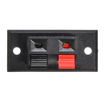 

5pcs/lot 2 Positions Push In Jack Spring Load Connector High Quality Red Black Push-In Type Speaker Terminal Panel 2Position