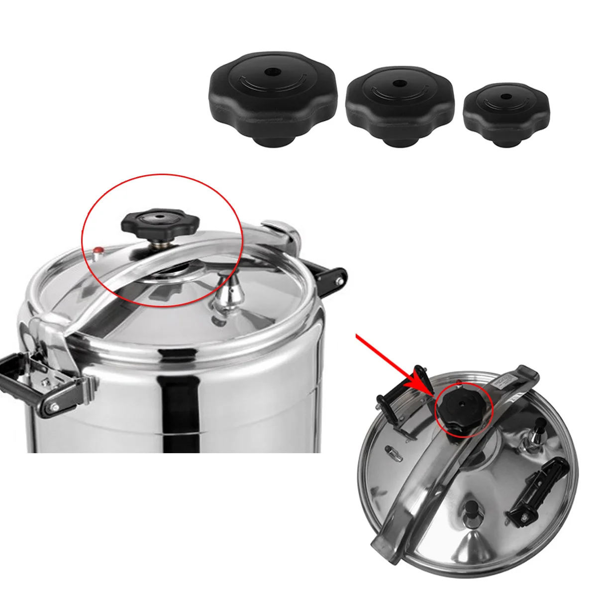 1Pc Pressure Cooker Handle Button Explosion-proof Spiral Button Kitchen Cookware Replacement Cookware Accessories Handle