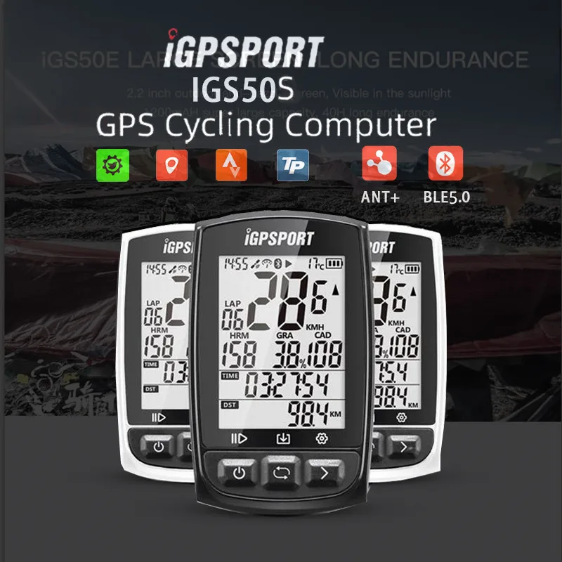 iGPSPORT ANT+ IGS50S Cycling Computer Bluetooth 5.0 Heart Rate Monitor