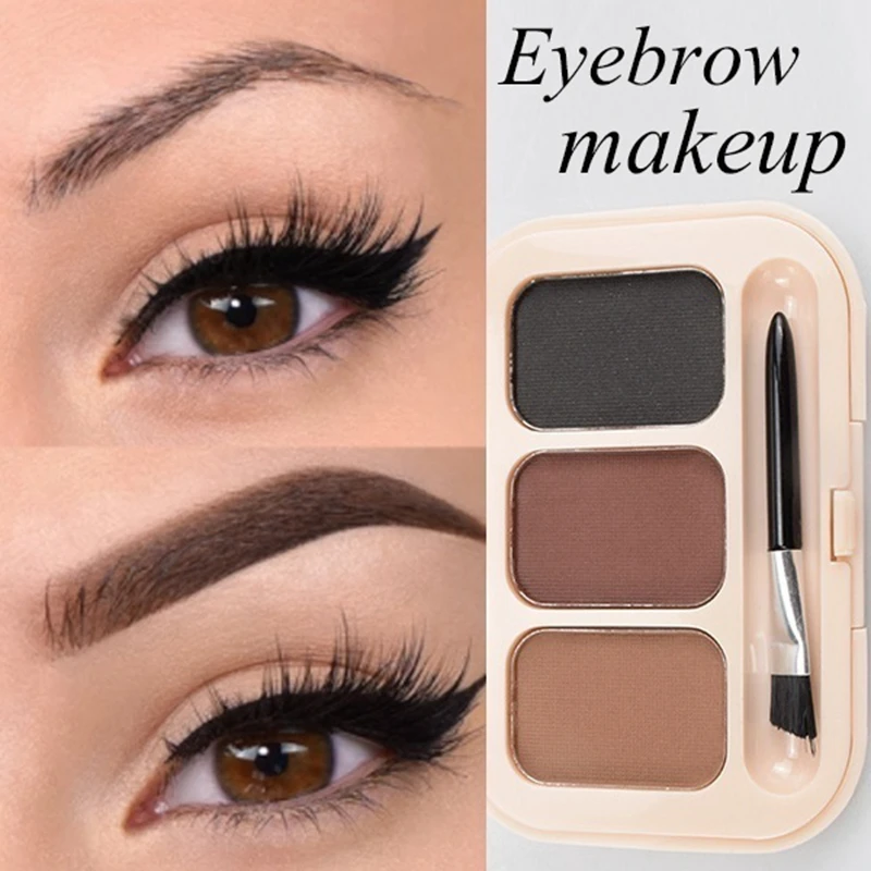 Eyebrow Enhancer Eyebrow Powder 3 Color Palette Pigment Long-lasting Eye Brow Make Up Tint Shades Eyebrows Women Makeup Cosmetic Eyebrow Enhancer Eyebrow Powder 3 Color Palette Pigment Long-lasting Eye Brow Make Up Tint Shades Eyebrows Women Makeup Cosmetic
