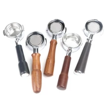 58MM Portafilter Wood Coffee Machine Bottomless Filter Holder Portafilter for Expobar Rocket GEMILAI Faema E61 Universal