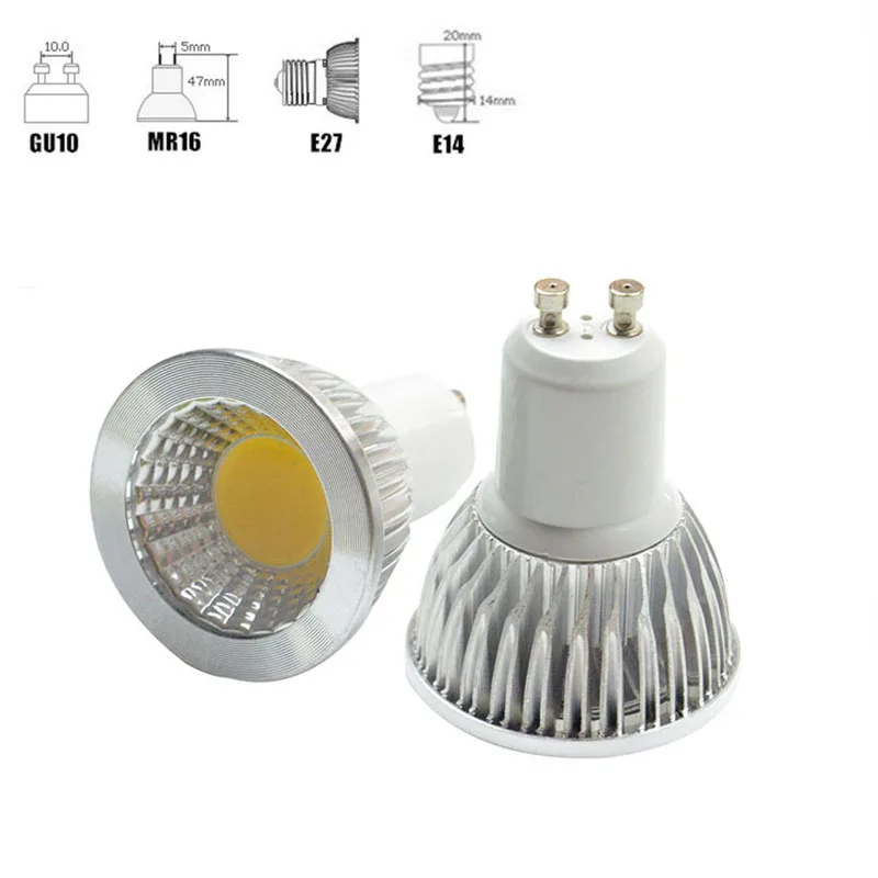

GU10 COB led spotlight 9W 12W 15W 18W led Spotlight GU10 110V 220V MR16 12V Cob led bulb Warm White Cold White lampada led lamp