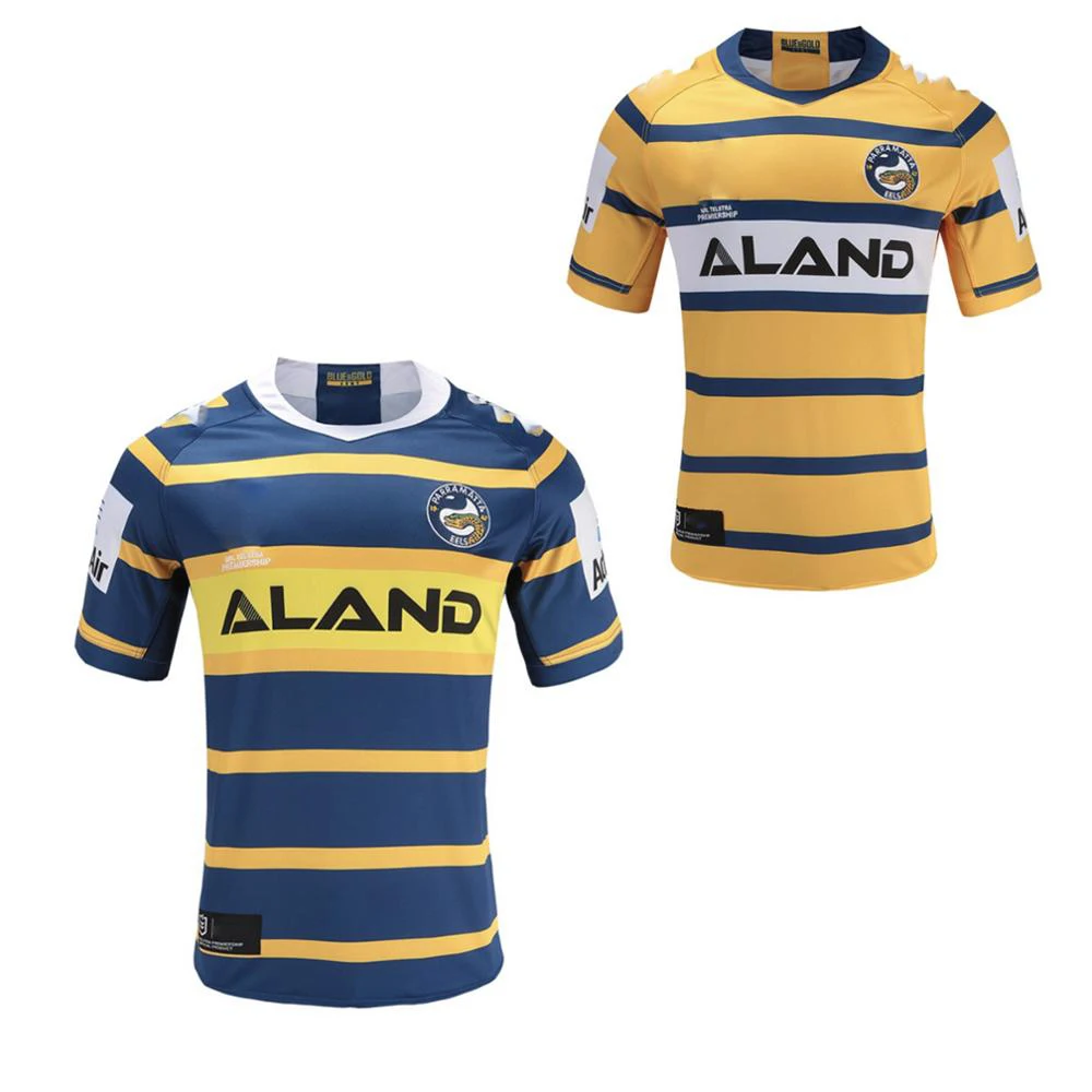 

RESYO for 2019 Parramatta Eels Men's Home/Away RUGBY JERSEY Sport shirt Size:S-3XL Free Shipping