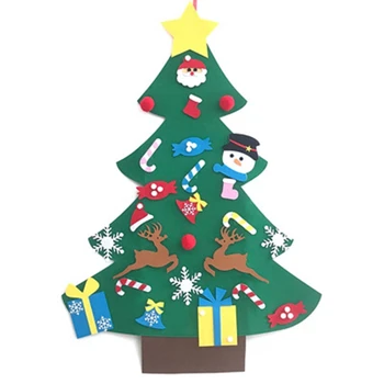 

DIY Felt Christmas Tree Artificial Tree Wall Hanging Ornaments Christmas Decoration for New Year Gifts