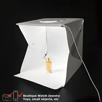 

2 LED Folding Lightbox 30*30cm 4 Color Portable Photography Photo Studio Diffuse Softbox Brightness Light Box For DSLR Camera