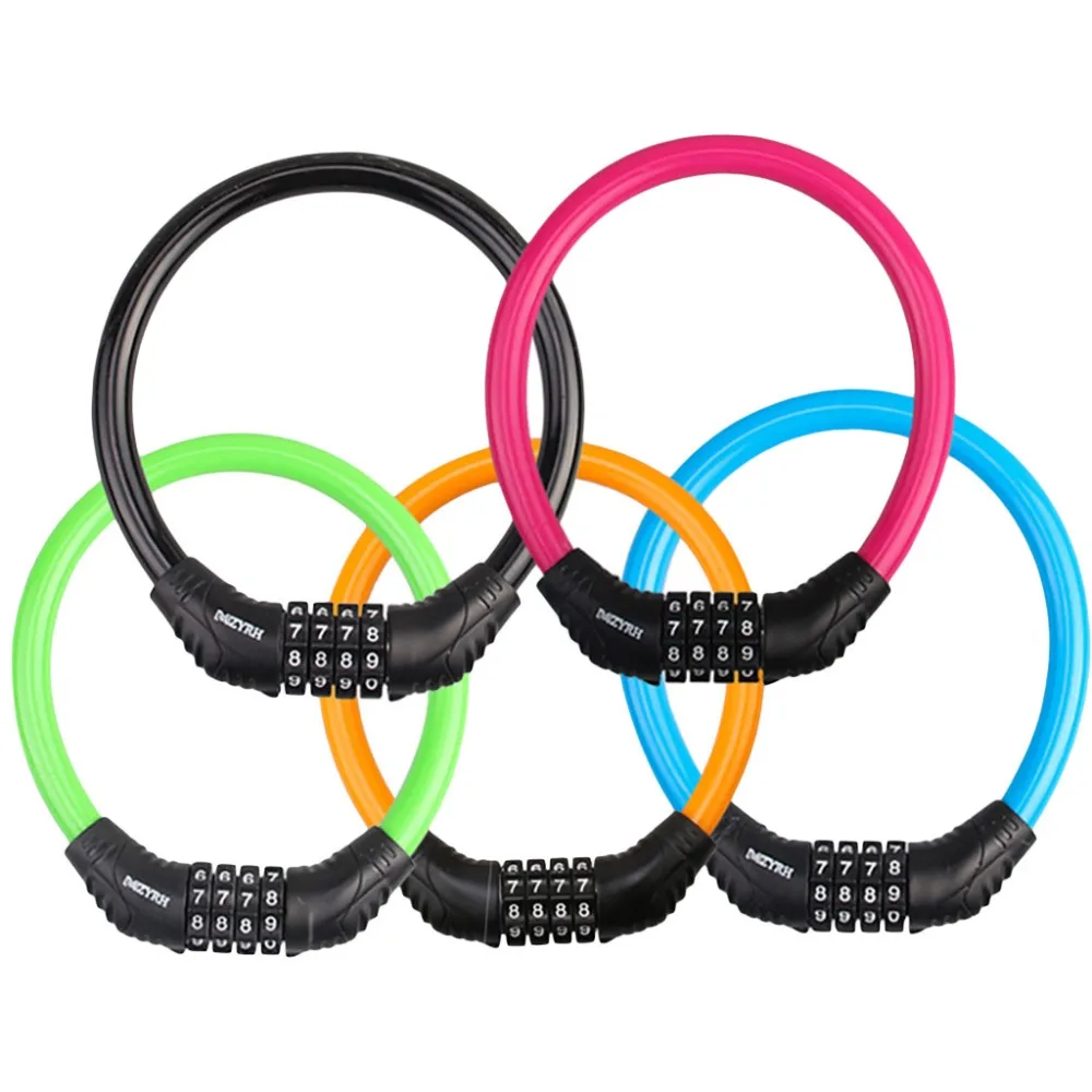 Bicycle lock heavy combination chain safety digital lock zinc alloy lock PVC material multi-lock car built-in knob 30N15 (9)