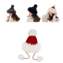 

Trendy Snow Caps Fake Fur Strap Slouchy Lady Beanie Winter Hat Winter Hat