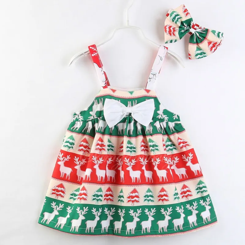 

Girls Dress Summer 2019 New Christmas Beautiful Princess Dress Strap Children Flower Girl Dress Top Party Kids Clothes 2-6Y