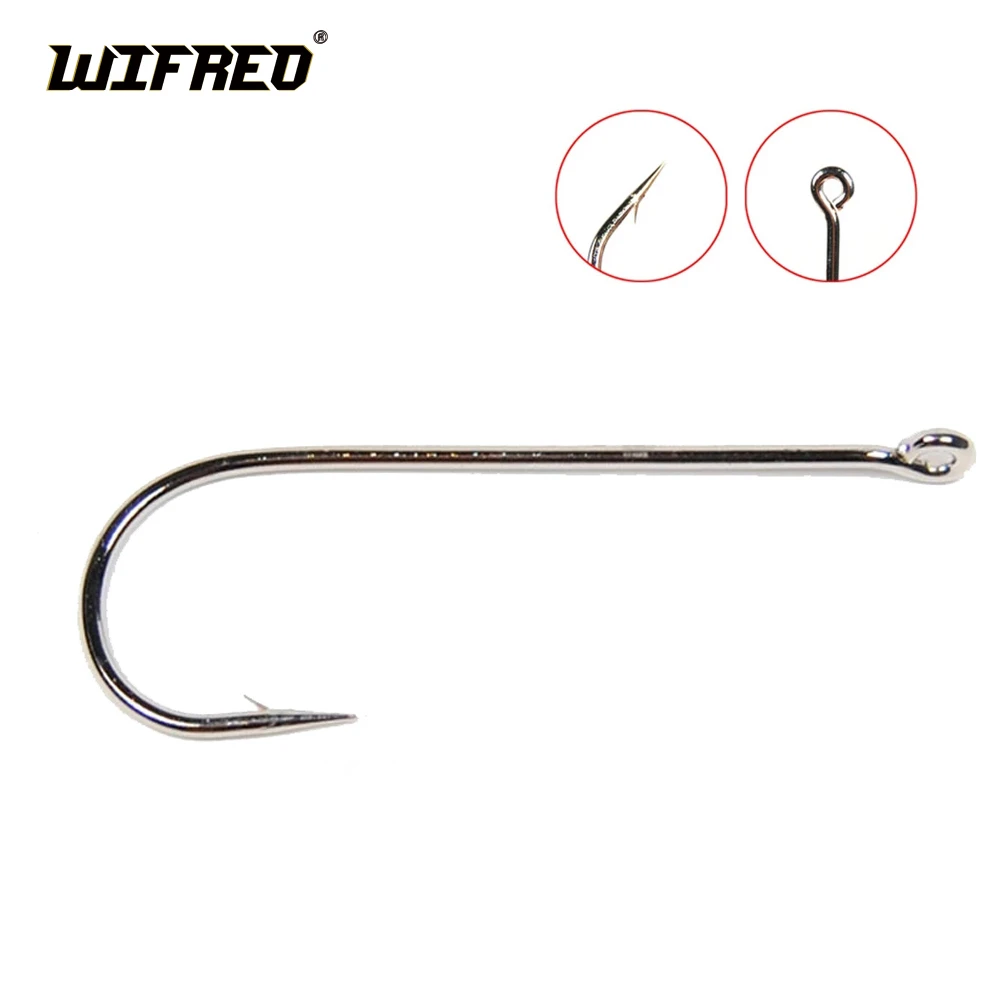 WIFREO 100pcs Aberdeen Long Shank Sharp Hook Panfish Freshwater