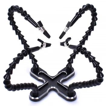 

Promotion! Soldering Station With 4Pc Flexible Arms Soldering Iron Holder Third Helping Hand Tool Pcb Welding Repair Welding Too