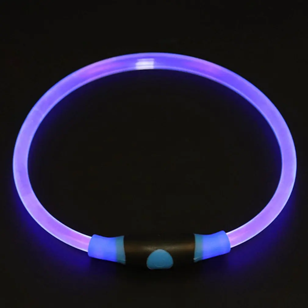 

Nylon LED Pet Dog Collar Night Safety Flashing Glow In the Dark Dogs Leash Neck Band Luminous Fluorescent Collars