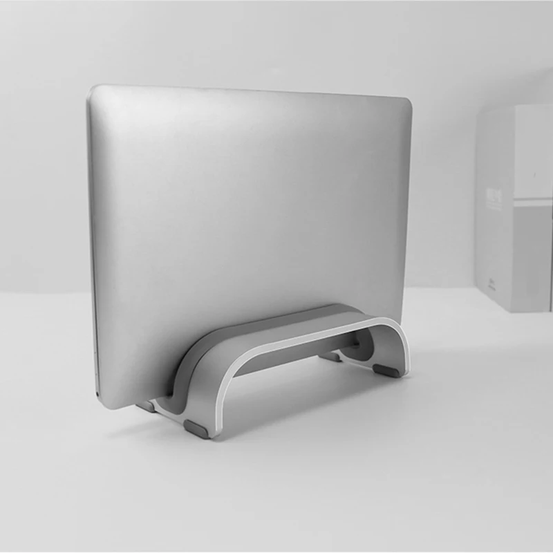 

Vertical Laptop Stand For Macbook Air Pro 13 15 Desktop Aluminum Stand Adjustable Dock Size For Surface Chromebook Anti-Slip