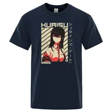 Makise Kurisu Новое поступление Летняя мужская футболка с коротким рукавом мужские хлопковые повседневные футболки Топы Steins Gate уличная одежда с японскими аниме-принтами