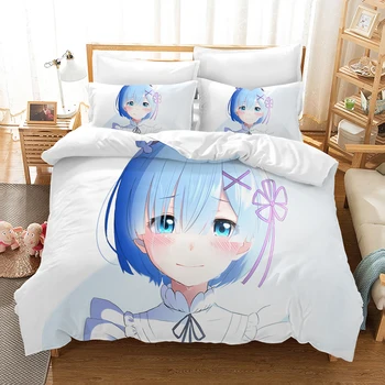 

Re: Life a Different World from Zero Rem Bedding Set Duvet Covers Anime Comforter Bedding Sets Bedclothes Bed Linen (No Sheet)01