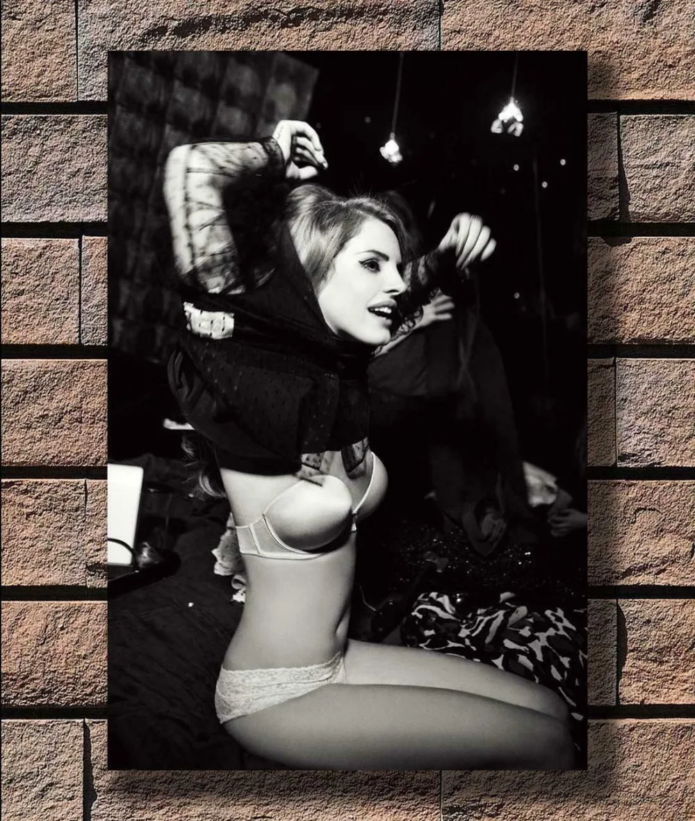 F222 Lana Del Rey Soul Music Star Black Silk Fabric Wall Poster Art Decor Sticker Bright