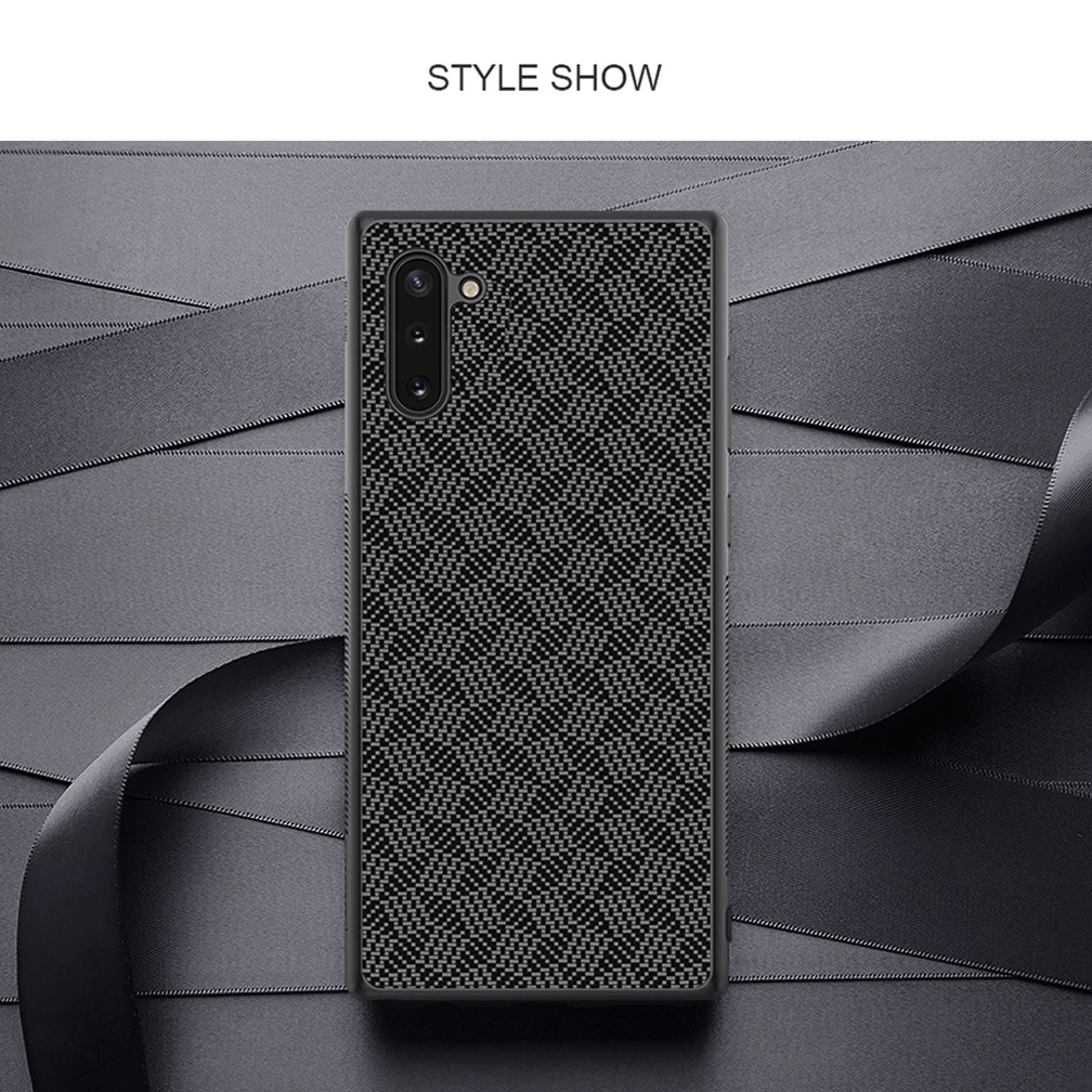For Samsung Galaxy Note 10+ Pro Case NILLKIN Plaid Synthetic Fiber Phone Case For Samsung Note 10 note 10 Plus 5G case