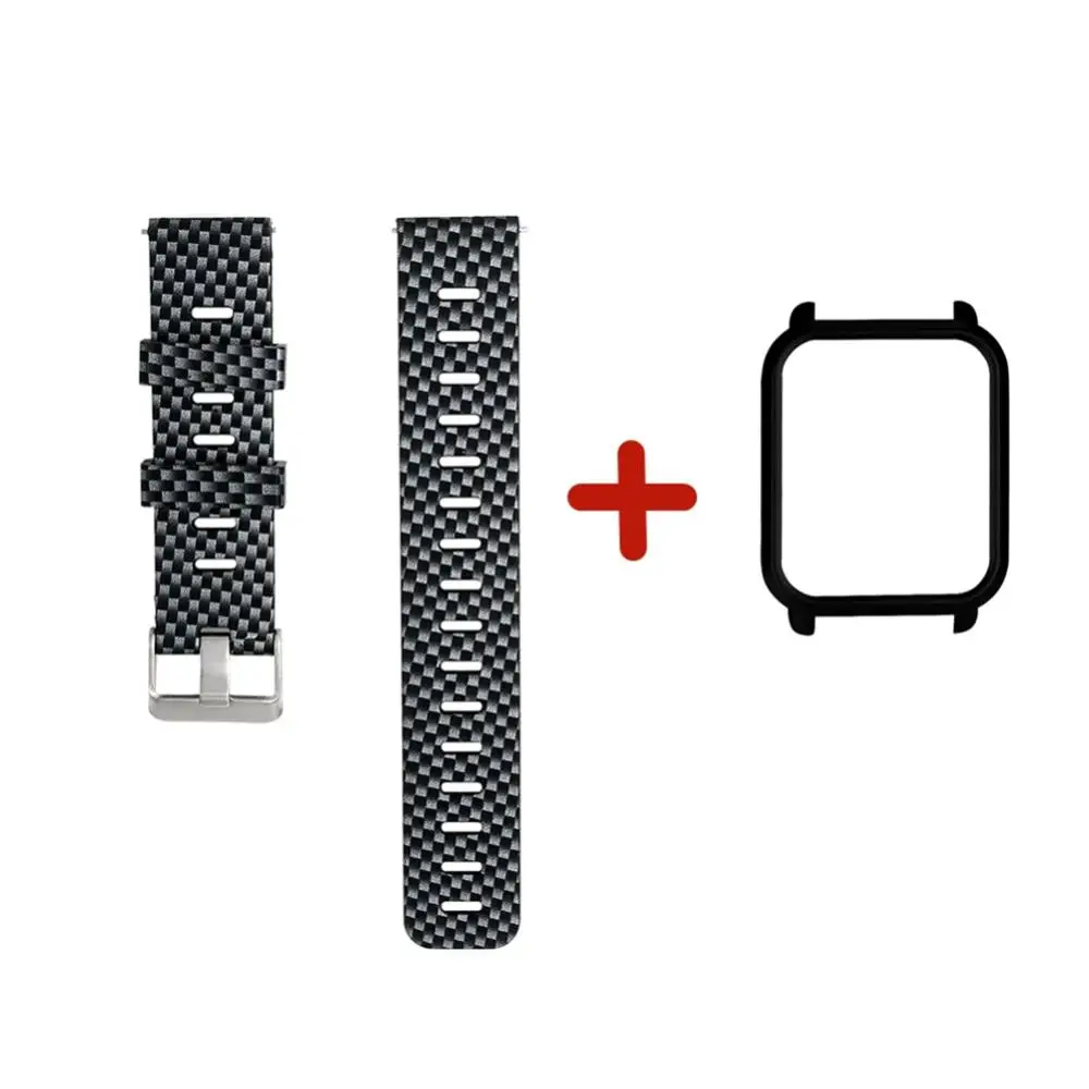 Ремешок Камуфляжный для Xiaomi Amazfit Bip Youth ТПУ чехол + сменный силиконовый браслет на