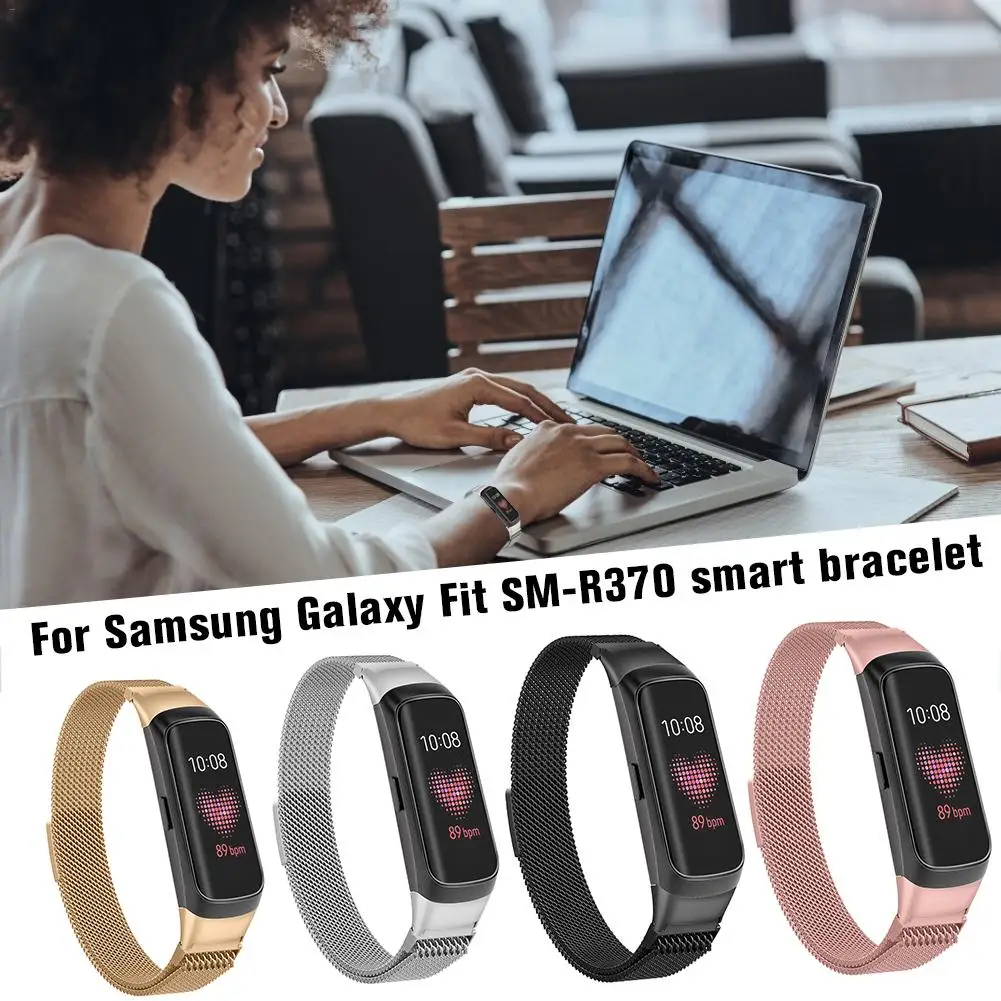 Миланский ремешок из нержавеющей стали с магнитной пряжкой для SAMSUNG Galaxy Fit SM-R370