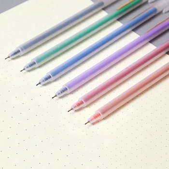 

1Pc Cute Scrub Pens Kawaii Transparent Gel Pens 0.5mm Colorful Pens For Girls Gifts School Office Supplies Korean Stationery
