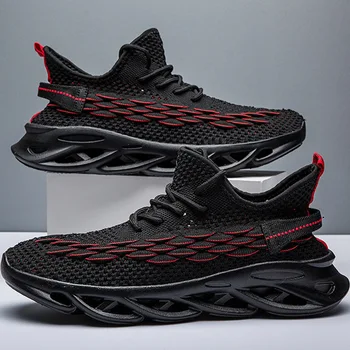 

2019 new men's shoes breathable sneakers fashion flying woven casual shoes running shoes