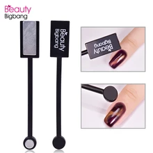 Beautybigbang 1 pc dupla extremidade forte olho de gato vara magnética preto lidar com placa efeito 3d para gel uv manicure arte do prego ímã vara(China)
