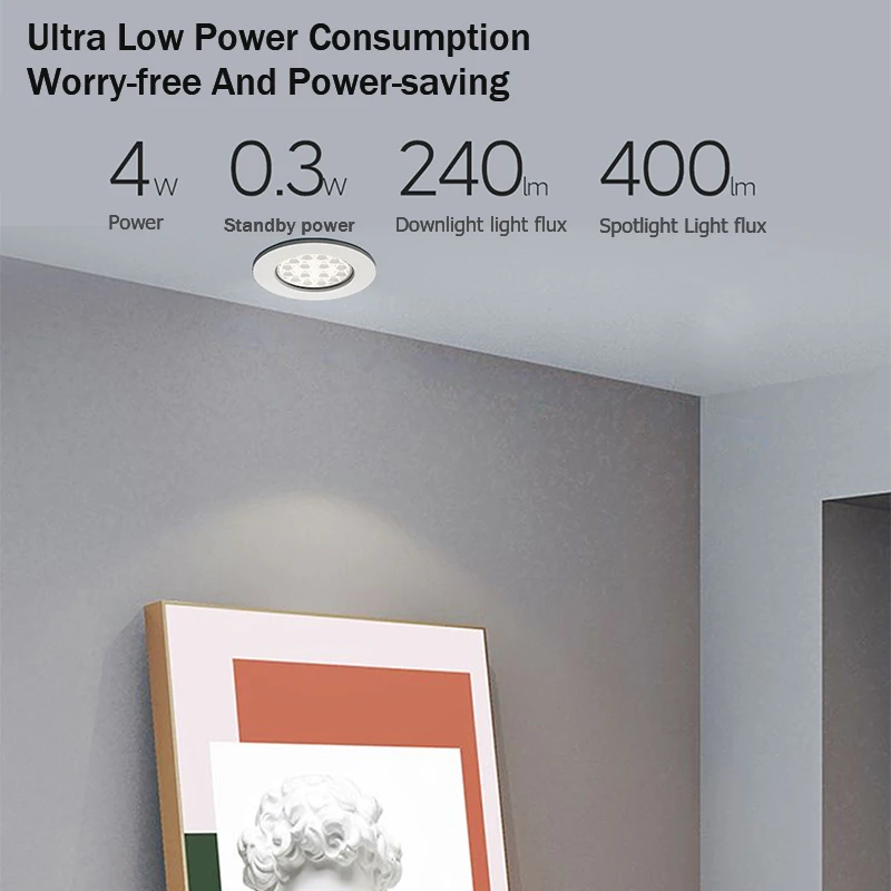 Yeelight Bluetooth-compatible Mesh Downlight Spotlight M2 Lite High Color Rendering 4W 2700-6500K Stepless Dimming For Mihome