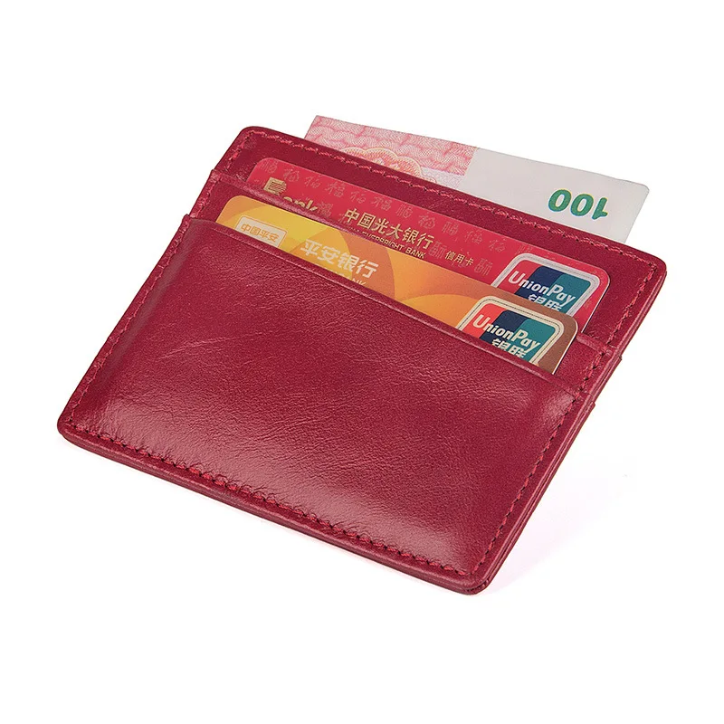 

JMD Genuine Leather Card Bag RFID Card Holder Genuine Leather Purse RFID Coin Purse Simple Small Card Holder 8101