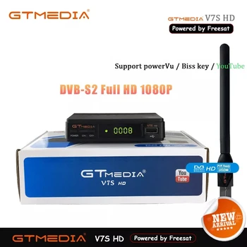 

Hot sale DVB-S2 Satellite Receiver Gtmedia V7S HD 1080P H.265 Include Usb Built In Wifi Gtmedia V8 NOVA V9 super No app Spain