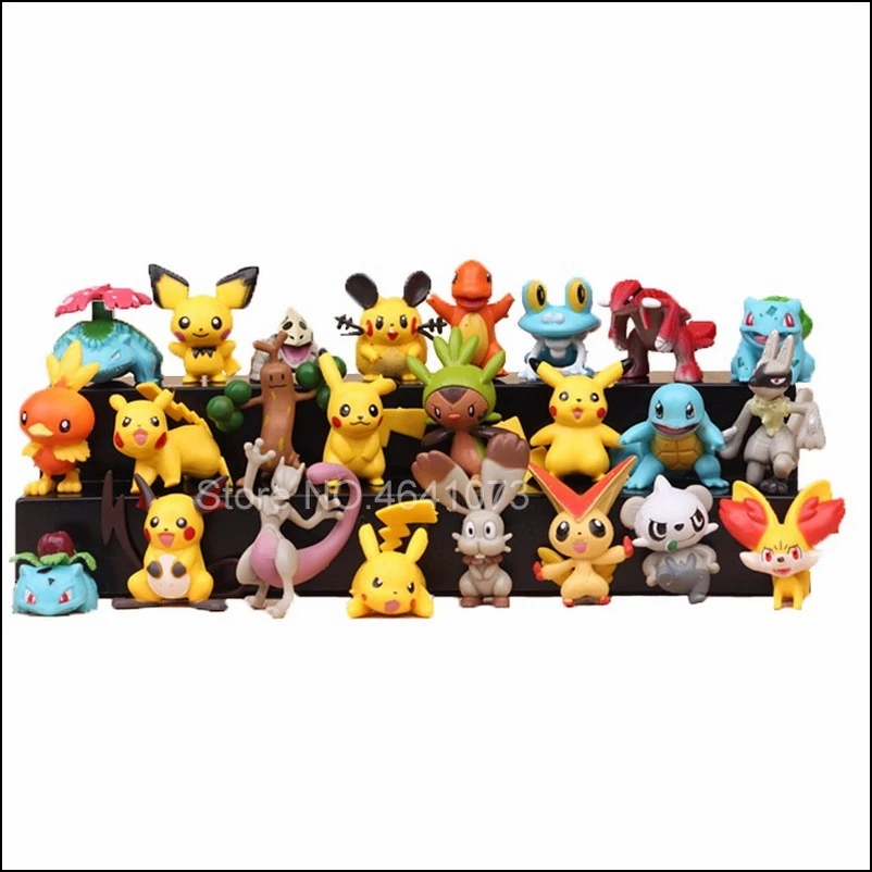 24ピース セット4 5センチメートルアニメのおもちゃ子供のクリスマスプレゼントの漫画アニメのポケモンアクションフィギュアおもちゃモデルの装飾のおもちゃセット Action Figures Aliexpress